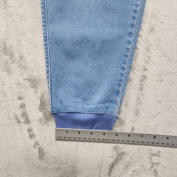 Gloria Vanderbilt Jeans Womens 14 Blue Ida Joggers Zip Pockets Pull On Stretch - Picture 13 of 14